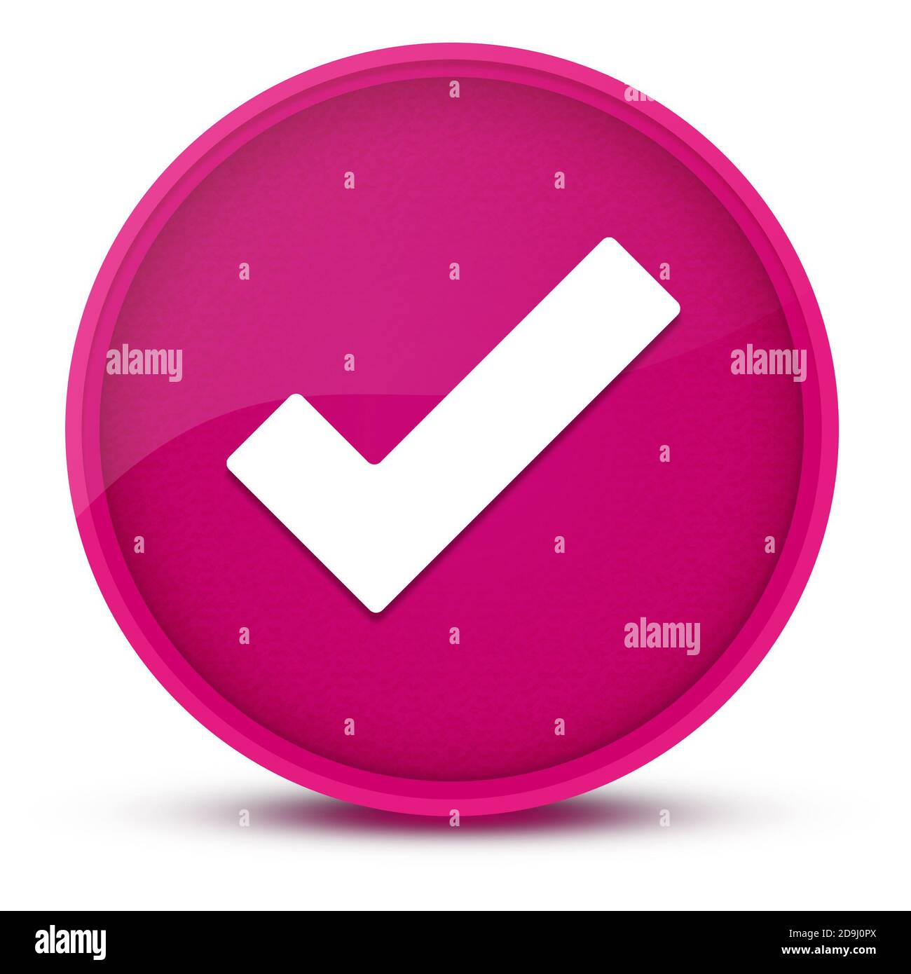Selezionare l'illustrazione astratta del pulsante rotondo lucido rosa Foto Stock