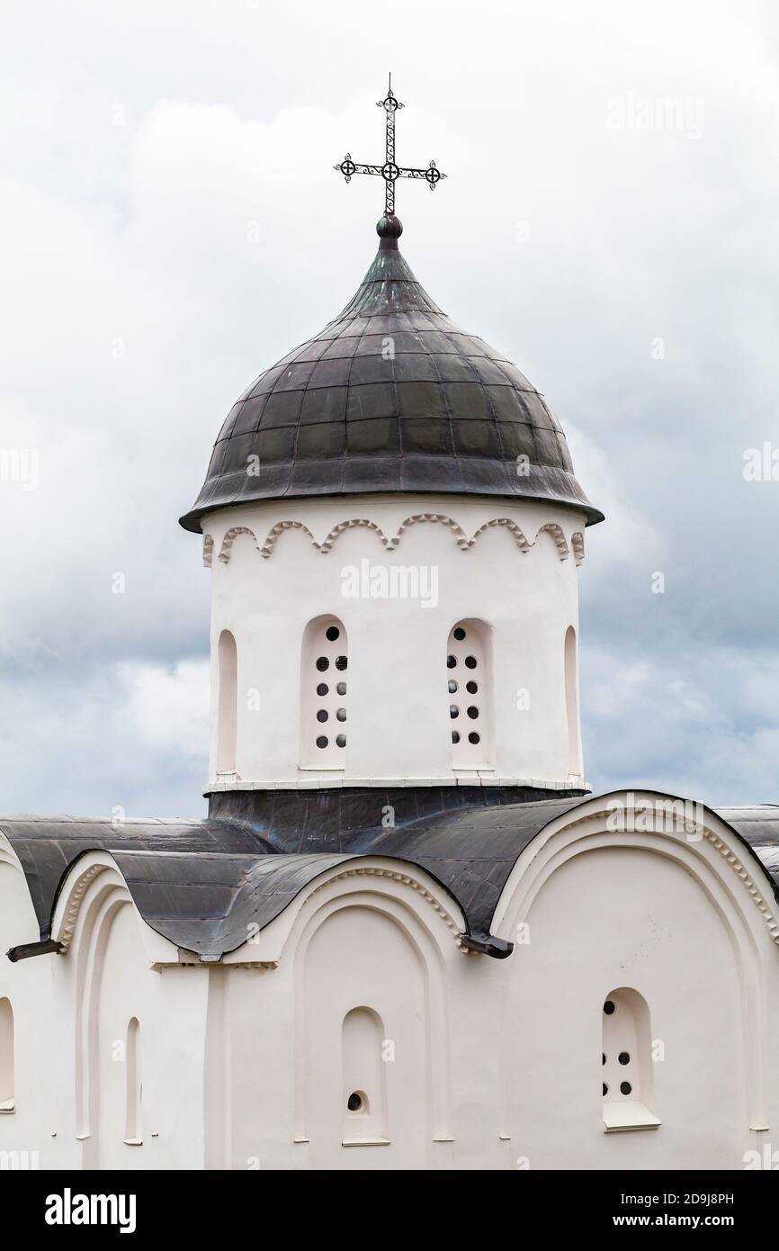 Chiesa di San Giorgio nella Fortezza di Ladoga. Staraya Ladoga, Russia Foto Stock