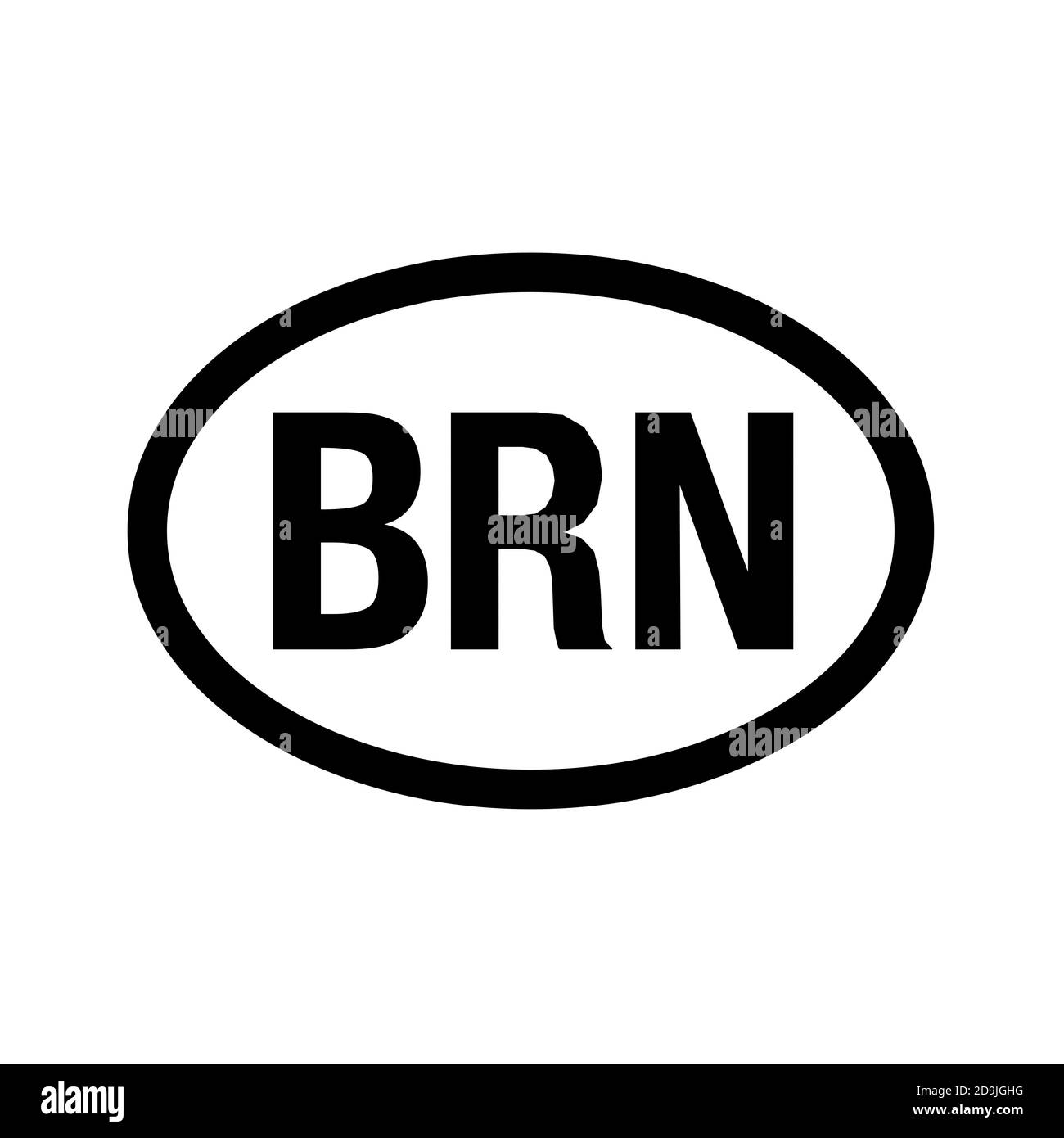 Codice paese immatricolazione del veicolo Bahrain Foto Stock