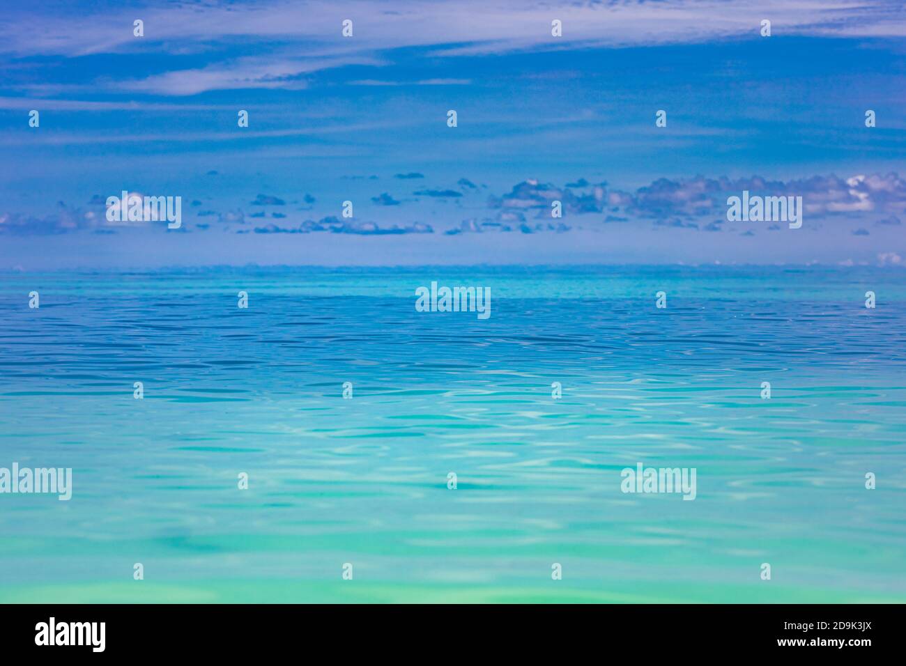 Cielo e acqua perfetti dell oceano Indiano. Mare tropicale cielo blu ambiente naturale da sogno. Tranquillo mare blu tranquillo Foto stock Alamy