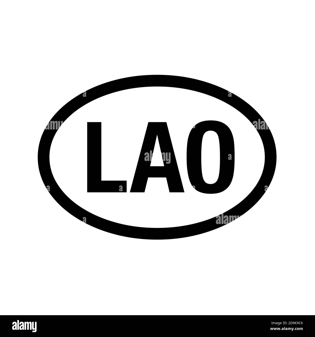 Codice paese immatricolazione del veicolo Laos Foto Stock