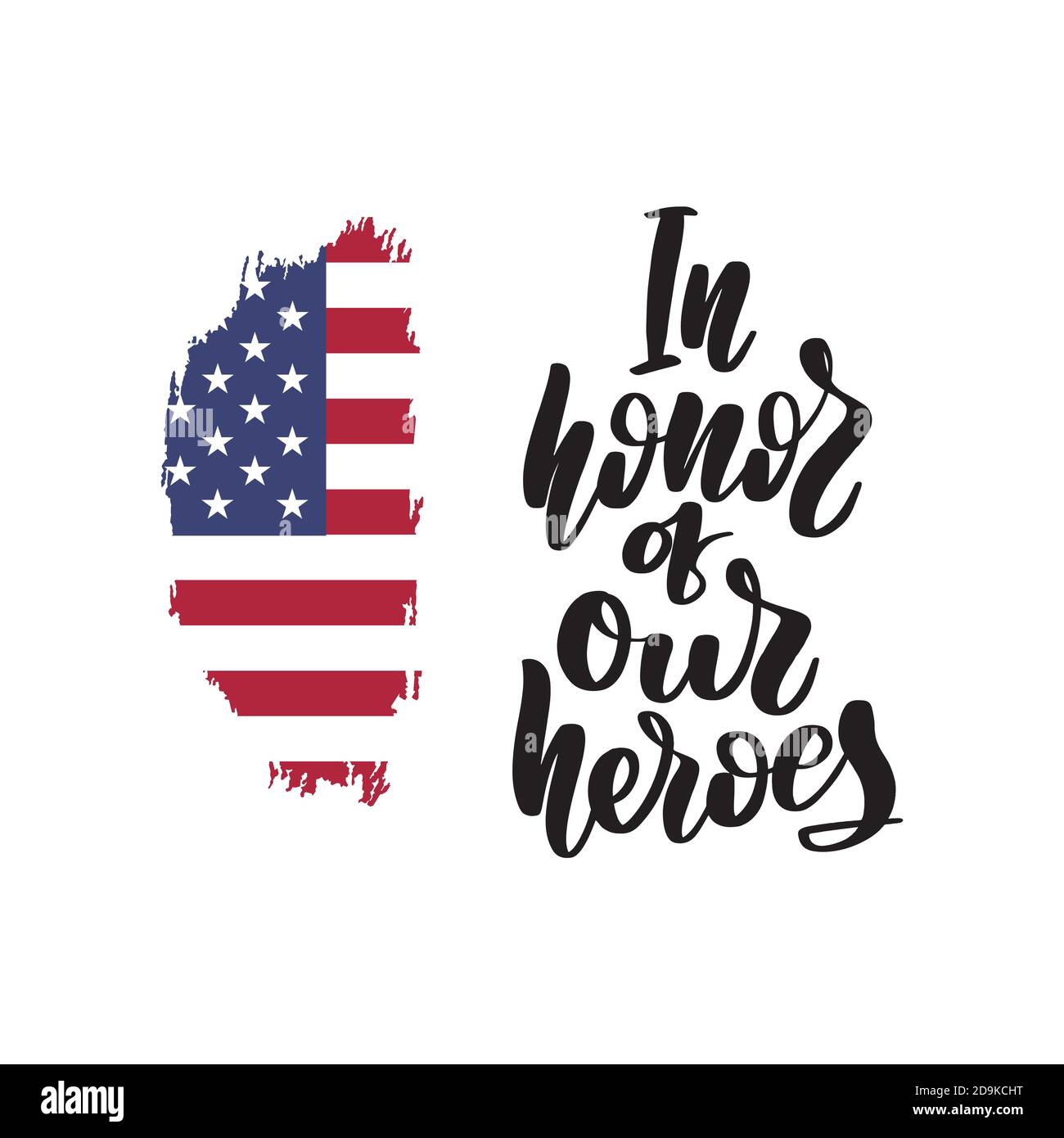 In onore del nostro Heroes USA Memorial Day Illustrazione Vettoriale
