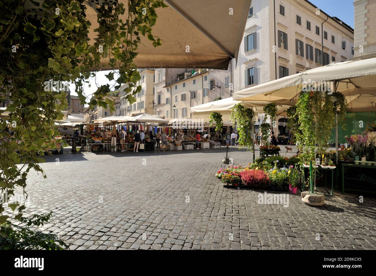 Italia, Roma, campo de' Fiori, mercato Foto Stock