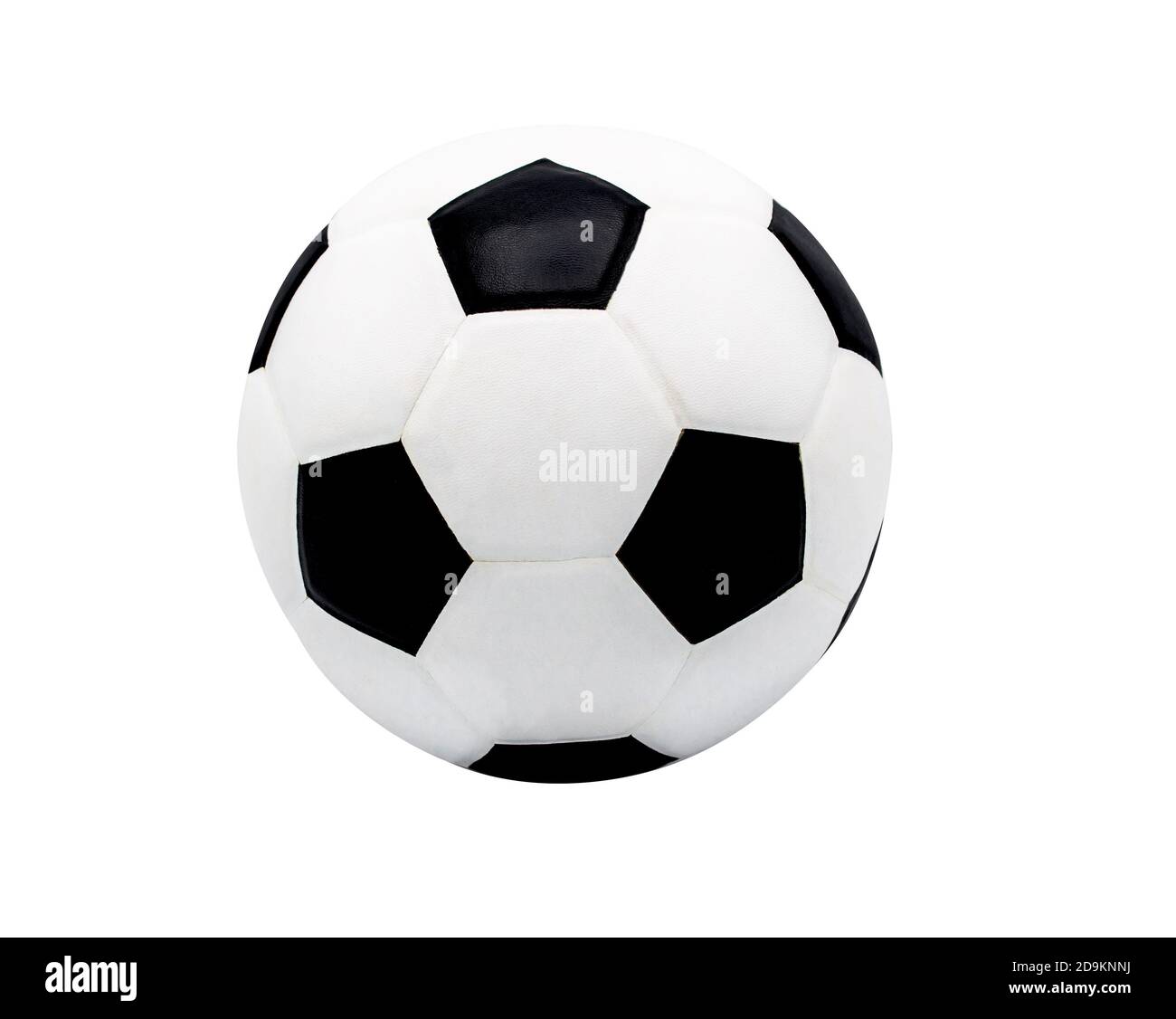 pallone da calcio isolato su bianco con percorso di ritaglio Foto Stock