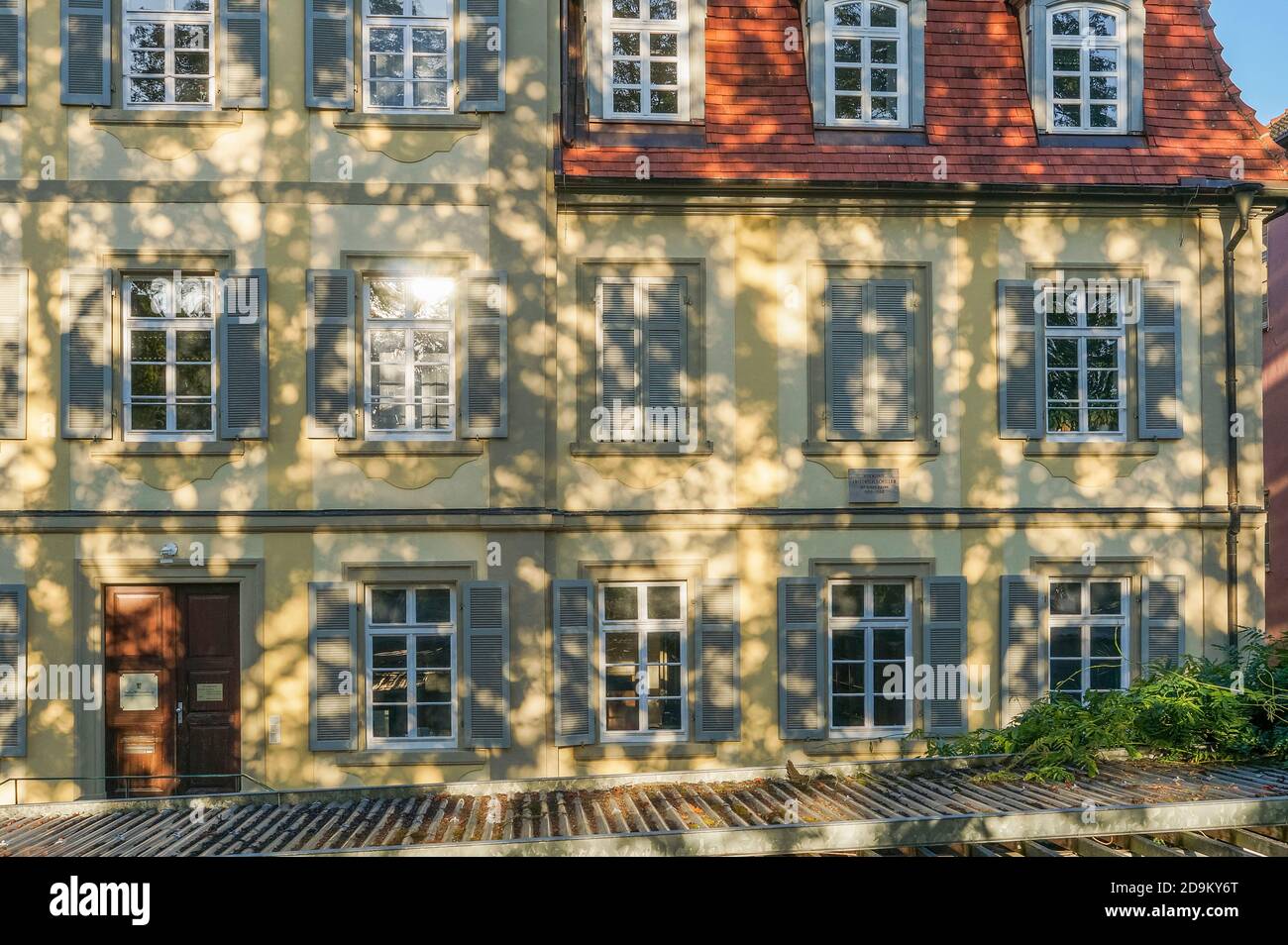 Germania, Baden-Wuerttemberg, Ludwigsburg, ex casa (Maucler'sches Haus) di Friedrich Schiller Foto Stock