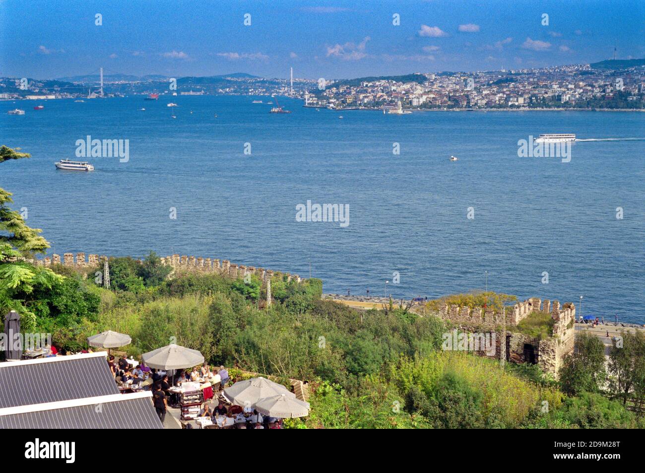 Turchia, Istanbul, Golden Horn vista dal Palazzo Topkapi Foto Stock