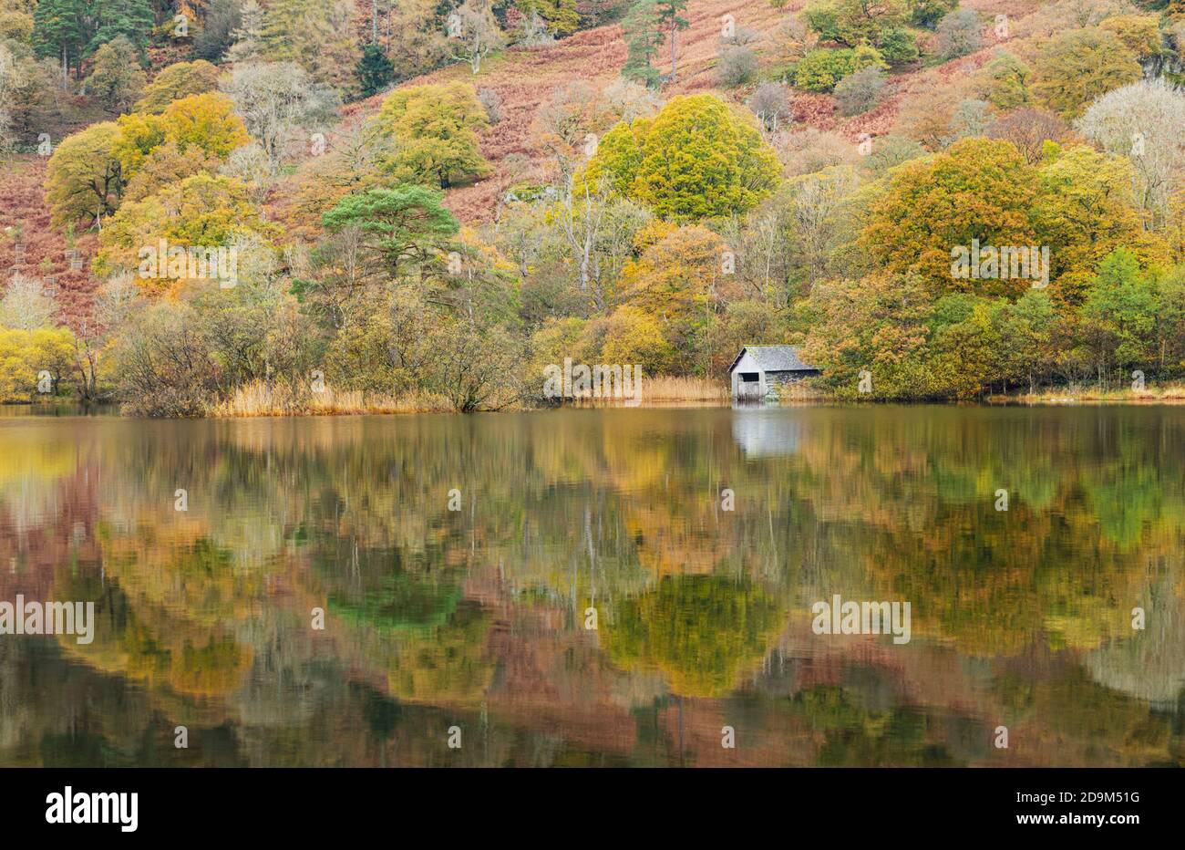 Rydal acqua Boathouse Foto Stock