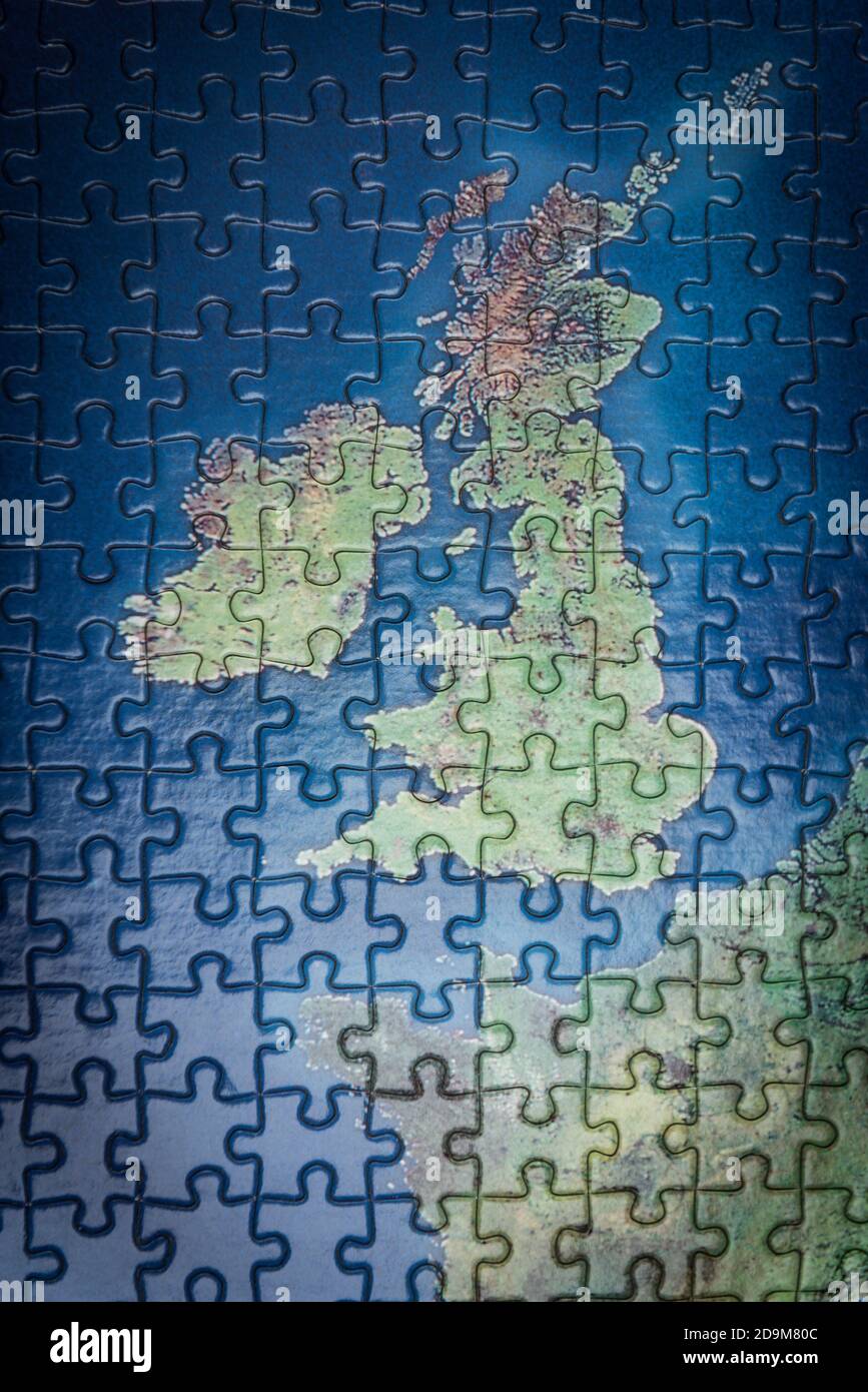 Mappa del Regno Unito Foto Stock