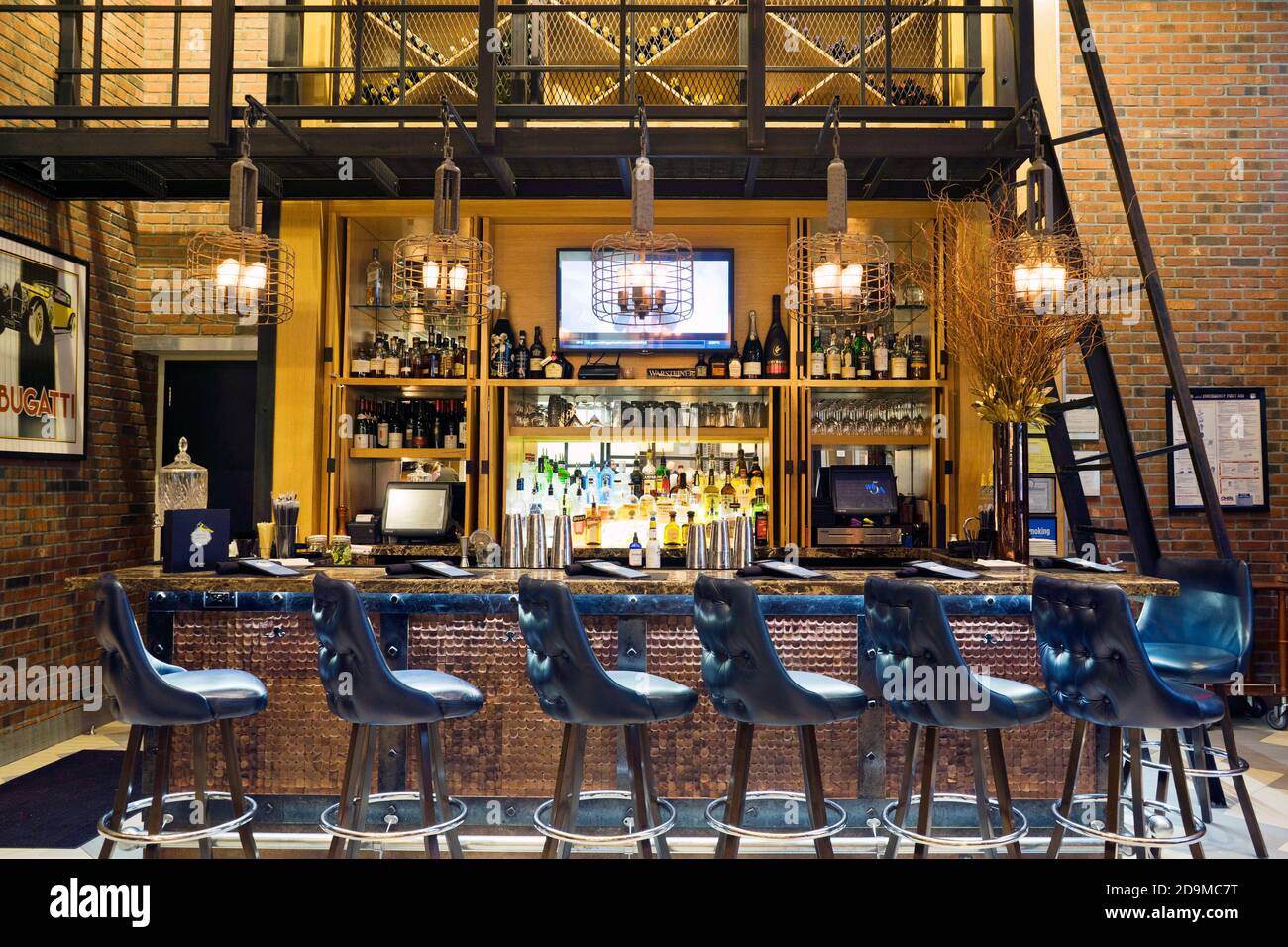 Foyer Bar sulla 38th Street nel centro di Manhattan Foto Stock