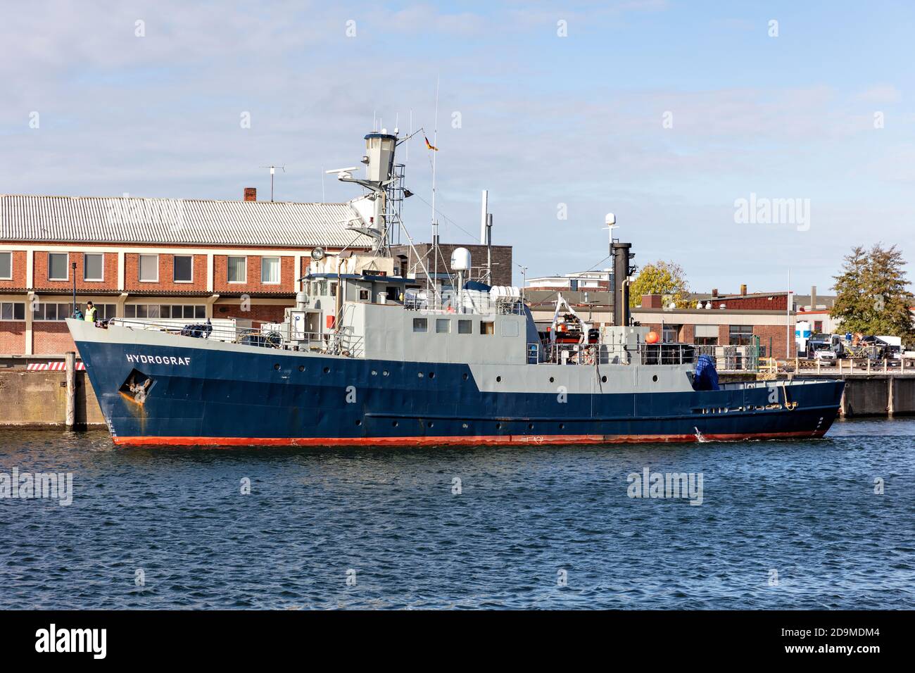 O.S. Nave di servizio HYDROGRAF multiuso per l'energia nel porto di Cuxhaven Foto Stock