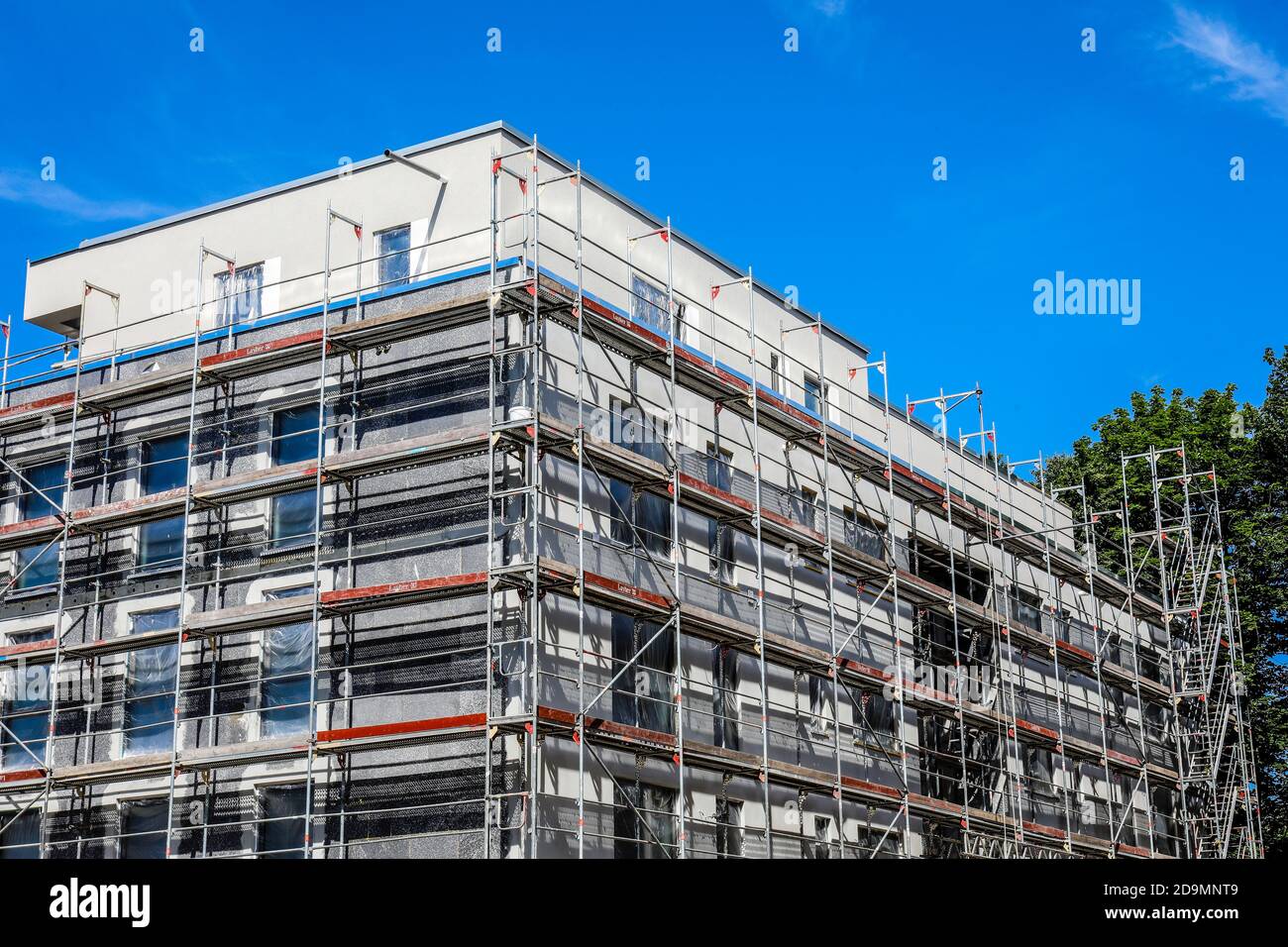 Essen, zona della Ruhr, Renania Settentrionale-Vestfalia, Germania, nuove proprietà di costruzione. Foto Stock