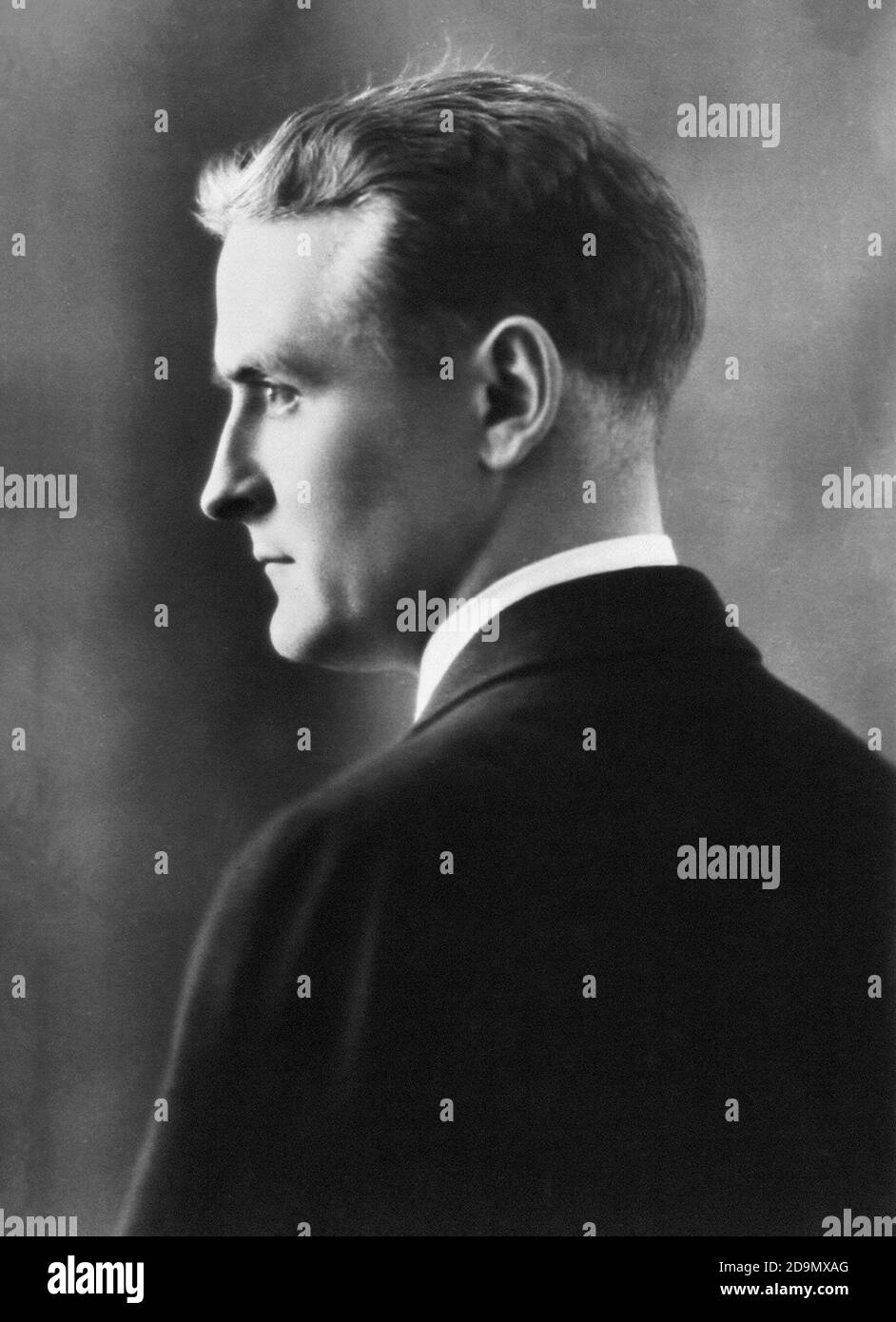 F Scott Fitzgerald. Ritratto dell'autore americano, Francis Scott Key Fitzgerald (1896-1940), 1925 Foto Stock