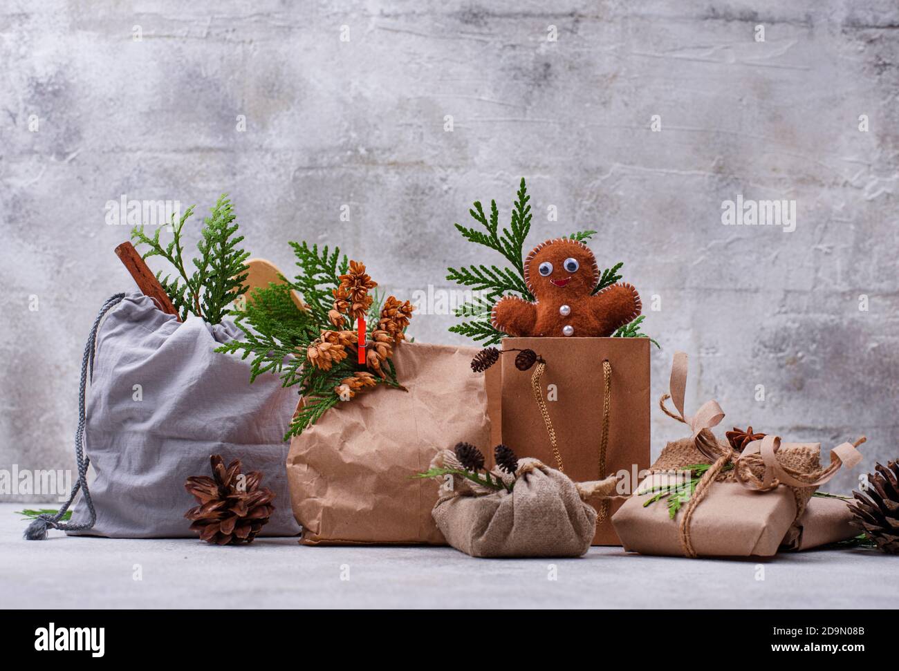 Idee diverse per zero rifiuti regalo di Natale Foto Stock