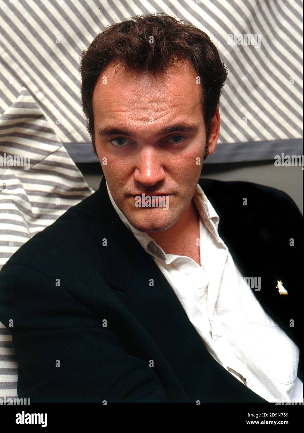 Quention Tarantino promuove il suo film Pulp Fiction at the Blakes Hotel a Kensington, Londra 1994 Foto Stock