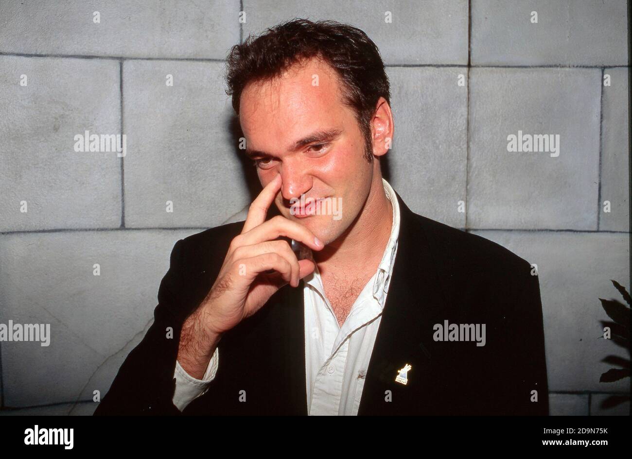 Quention Tarantino promuove il suo film Pulp Fiction at the Blakes Hotel a Kensington, Londra 1994 Foto Stock