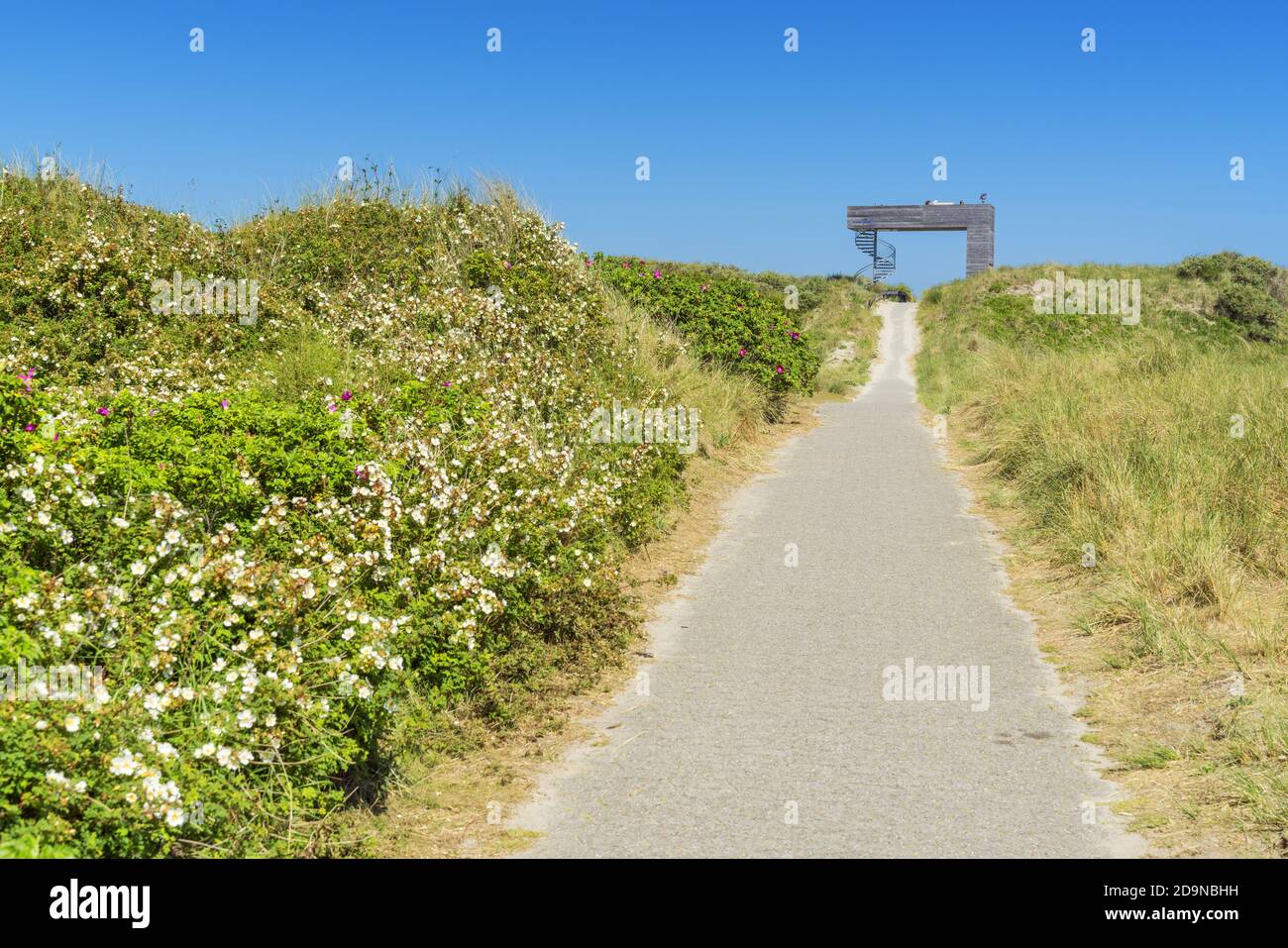 Torre di osservazione sull'isola di Norderney, Frisia orientale, bassa Sassonia, Germania settentrionale, Germania, Europa Foto Stock