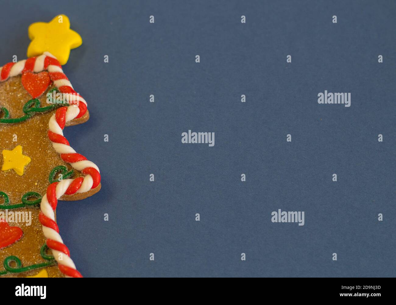 Oggetti di Natale, sfondo colorato con rosso, blu Foto Stock