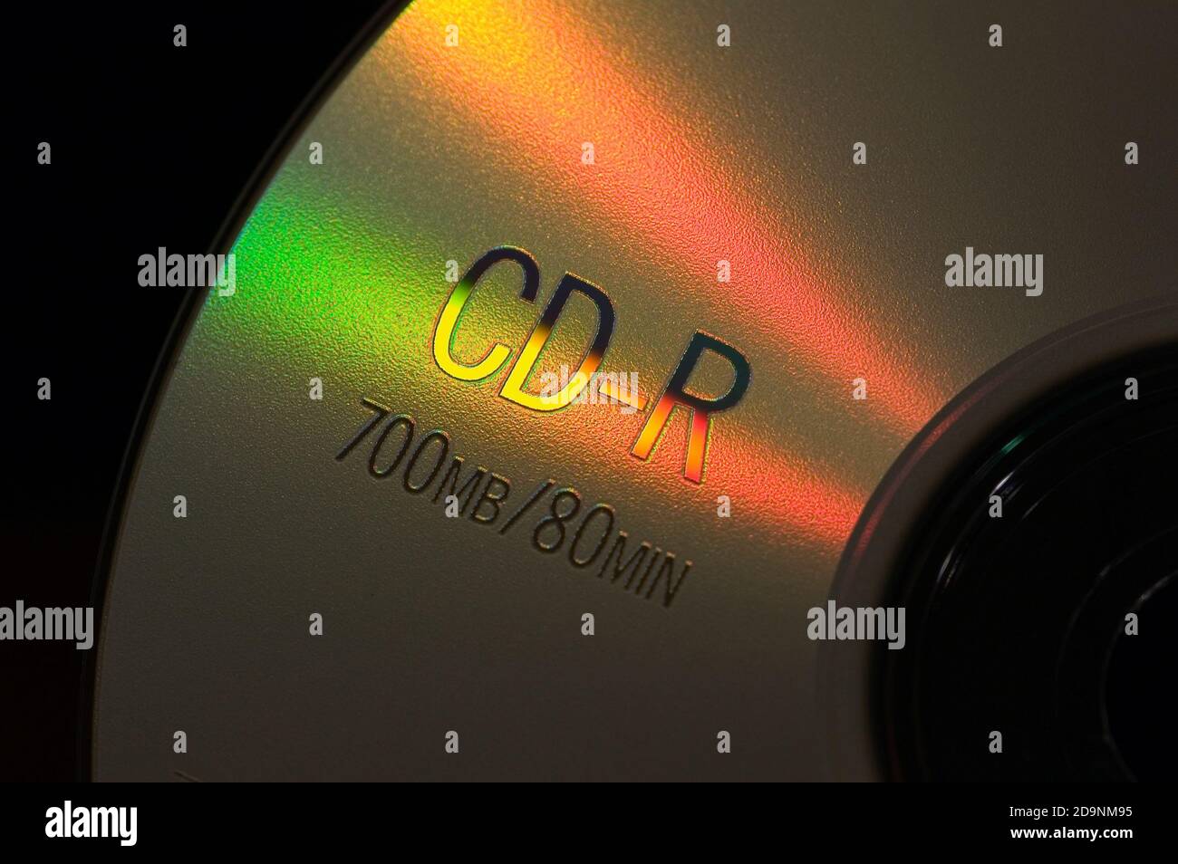 Dettaglio di un compact disc Foto Stock