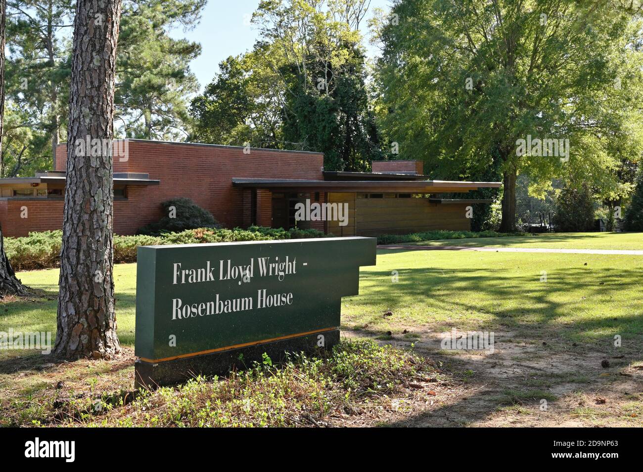 Il famoso architetto Frank Lloyd Wright Rosenbaum Casa e museo a Firenze, Alabama, Stati Uniti. Foto Stock