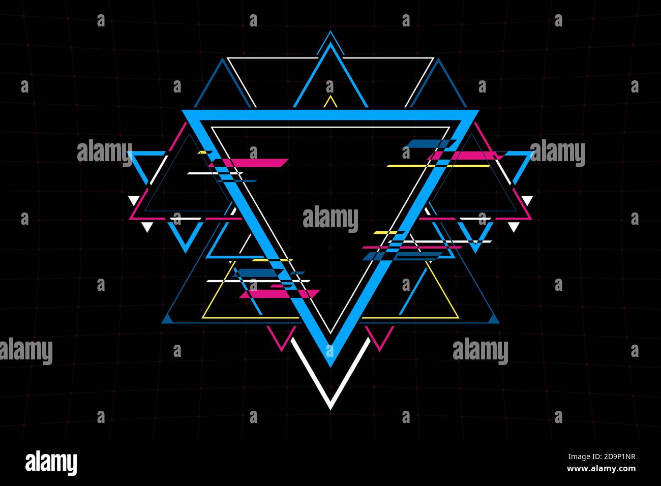 Astratto futuristico triangolo forma Connection.future concept.vettoriale e illustrazione Illustrazione Vettoriale
