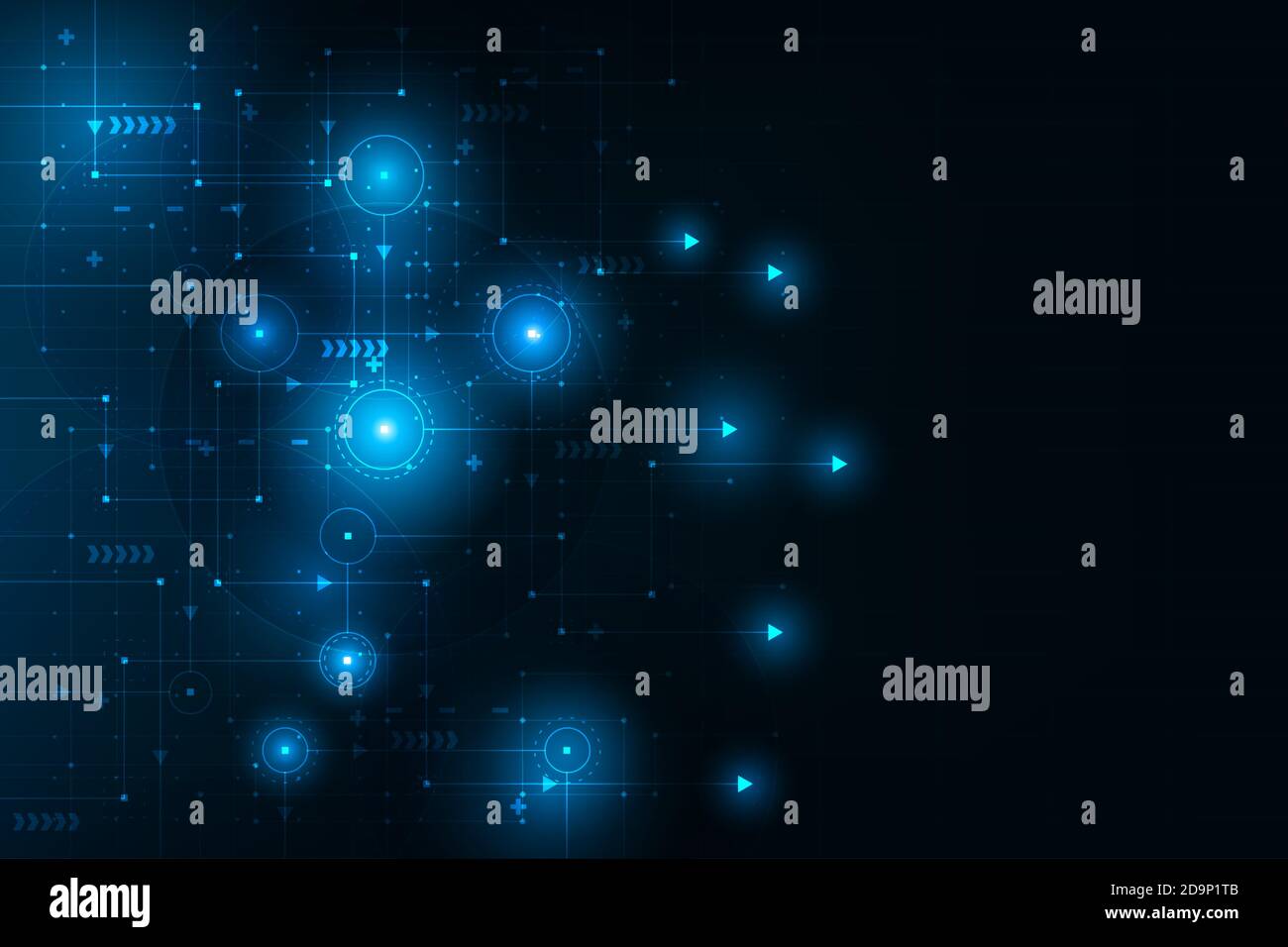 Astratto futuristico circuito Connection board.vector e illustrazione Illustrazione Vettoriale