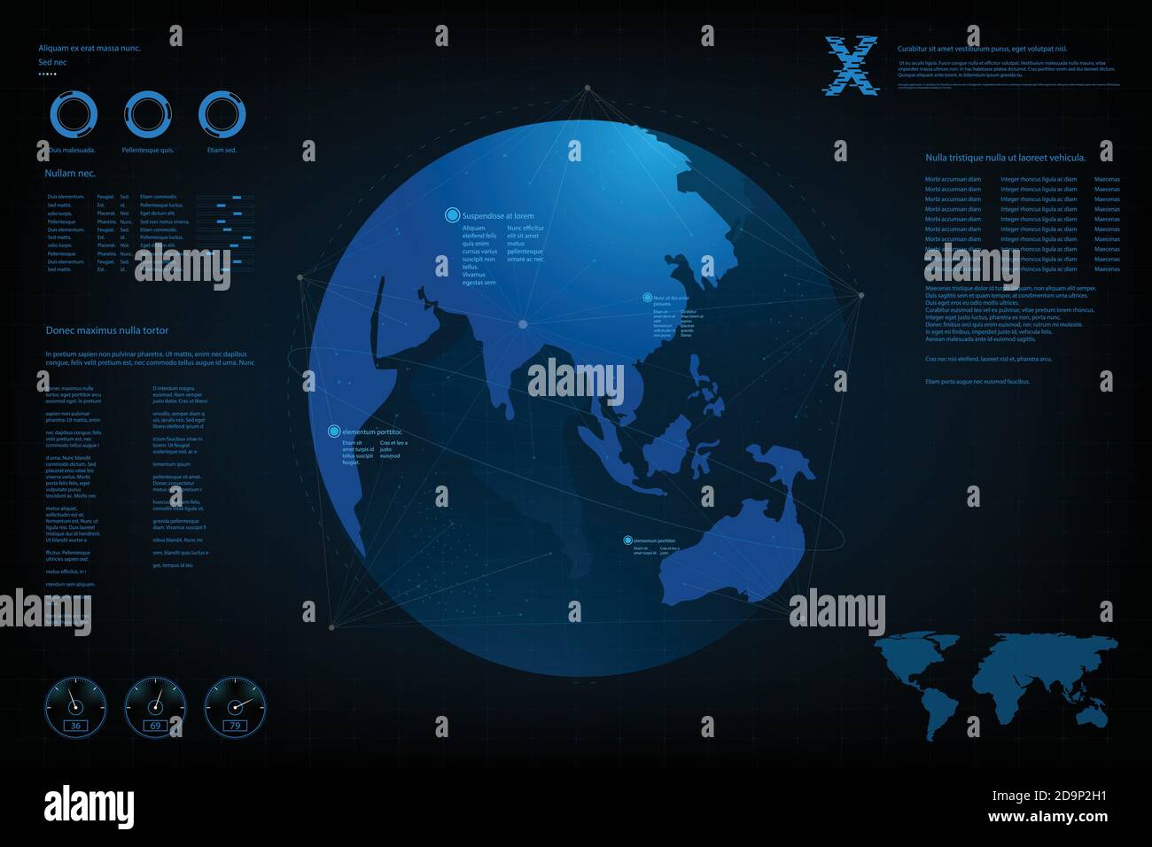 Sfondo astratto futuristico .background concettuale tema futuro.Dashboard dati,grafico,concetto digitale pannello.vettore e l'illustrazione Illustrazione Vettoriale