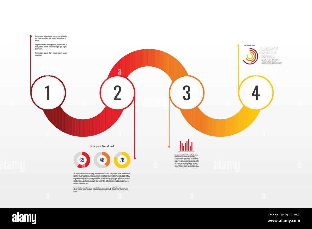 modello infografico per informazioni aziendali, presentation.vector e illustrazione Illustrazione Vettoriale