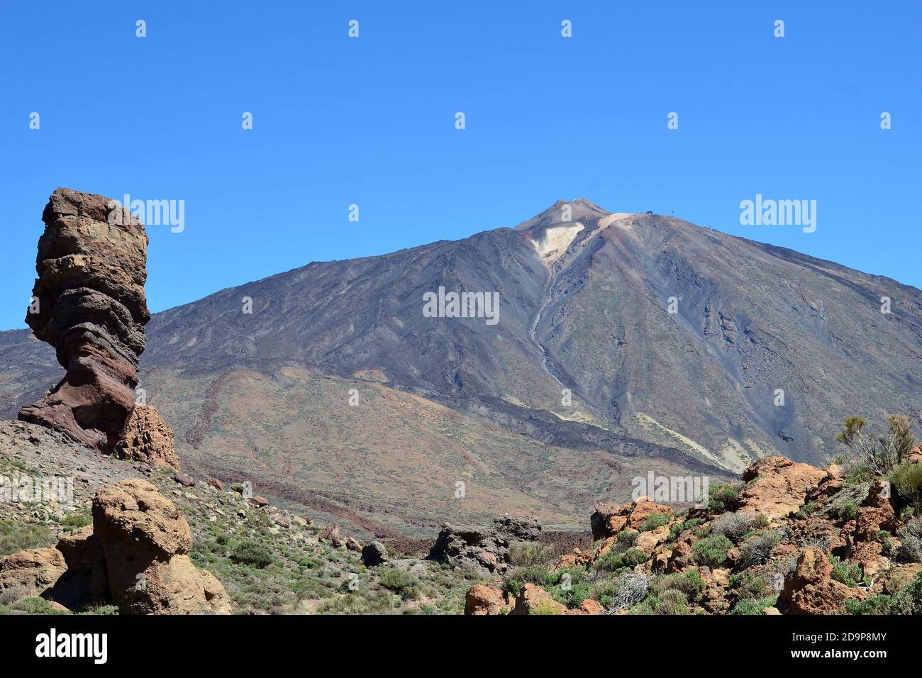 Saip, isole Canarie, Tenerife, nel parco nazionale di Teide. I flussi schiavi formarono un magnifico paesaggio vulcanico. Foto Stock