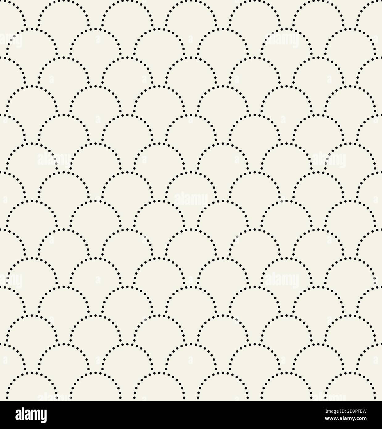 I semi-colori neri pesano lo sfondo e la texture del pattern senza giunture, i punti geometrici si ripetono. Illustrazione vettoriale Illustrazione Vettoriale