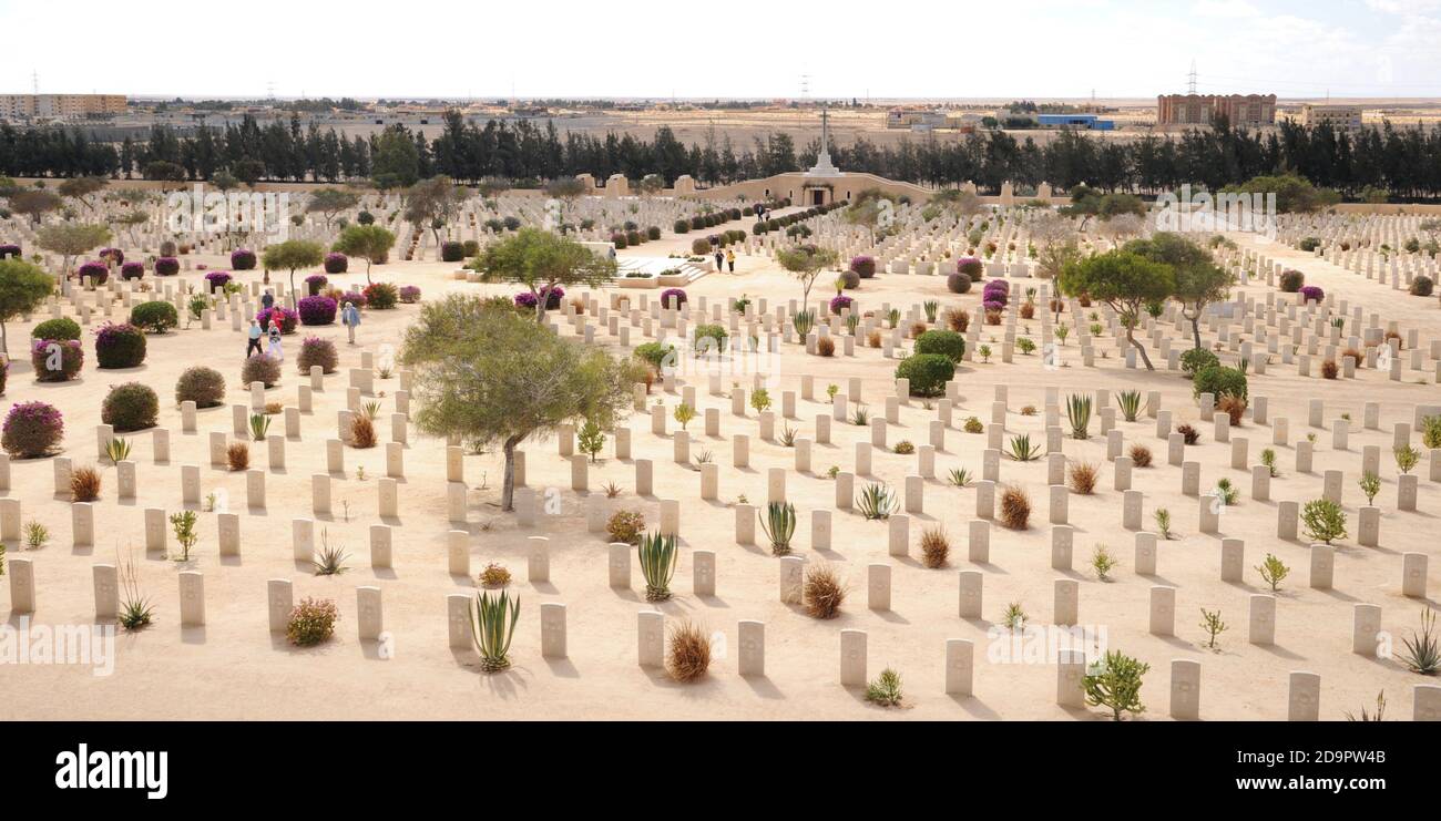 Cimitero di guerra - El Alamein, Egitto Foto Stock