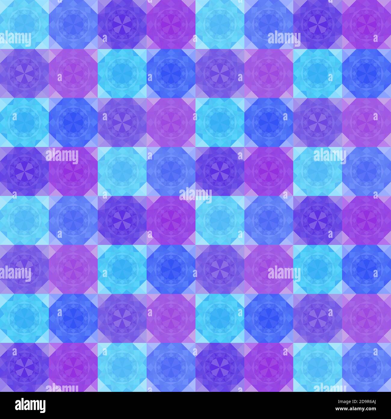 Blue Diamond triangles sfondo mosaico, texture cristallo astratto. Illustrazione Vettoriale