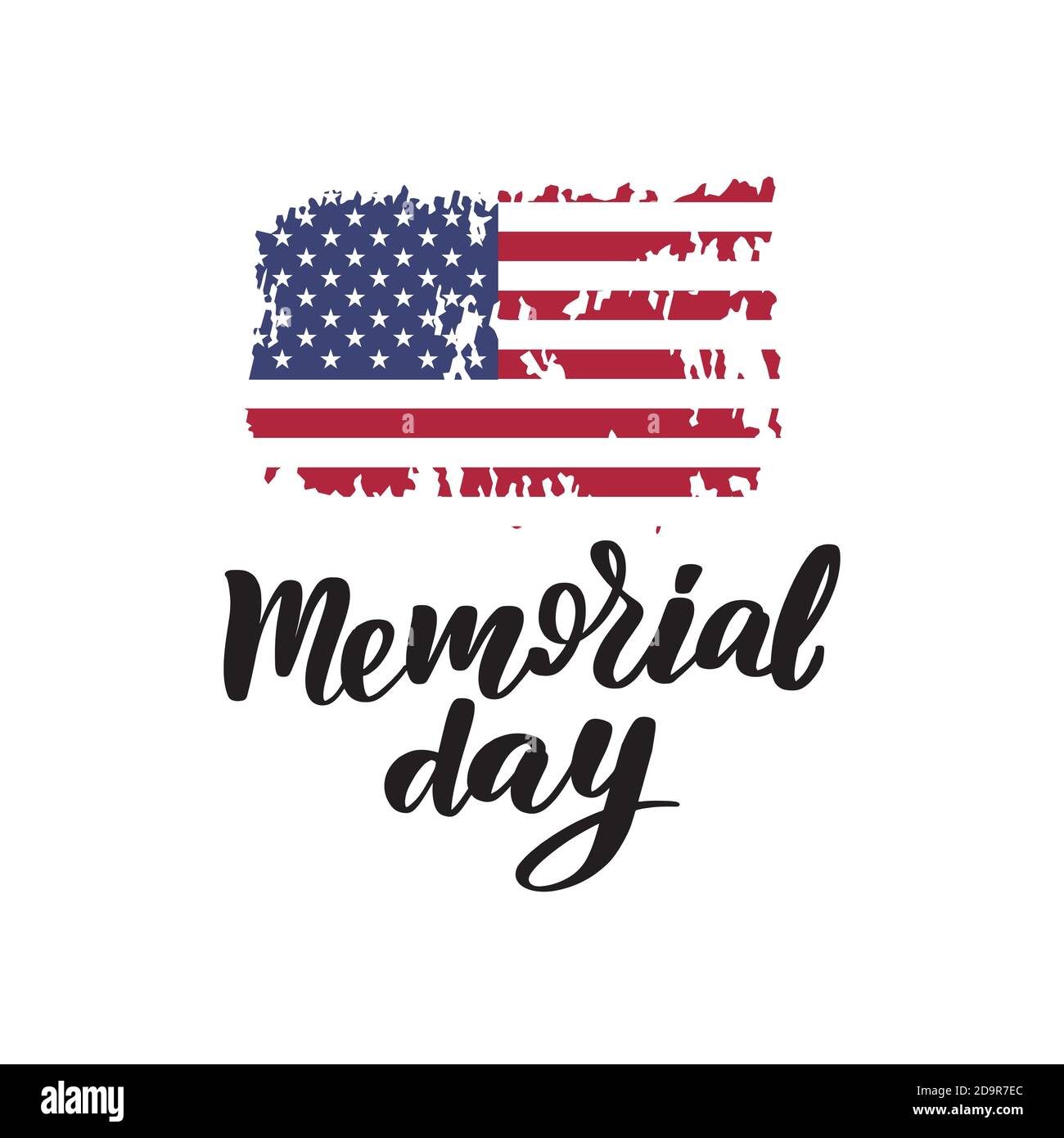 Tessera Vector Happy Memorial Day. Festa nazionale americana Illustrazione Vettoriale