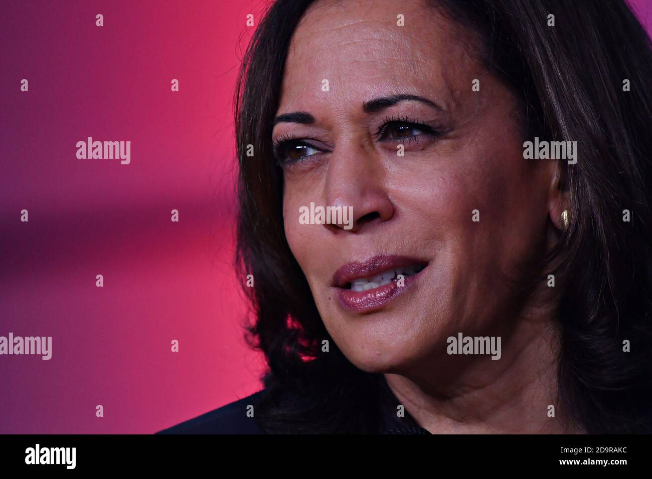 Kamala Harris risponde ad una domanda di udienza durante il secondo Step Criminal Justice Forum al Benedict College 26 ottobre 2019 a Columbia, Carolina del Sud. Foto Stock