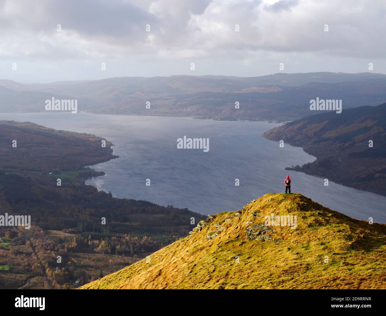 Loch Fyne dal crinale di Binnein an Fhidleir, Argyll, Scozia Foto Stock