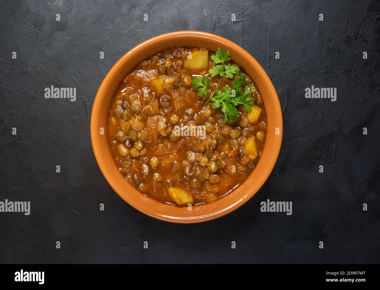 Adasi, Persiano Lentil Stew. Cucina araba. Foto Stock