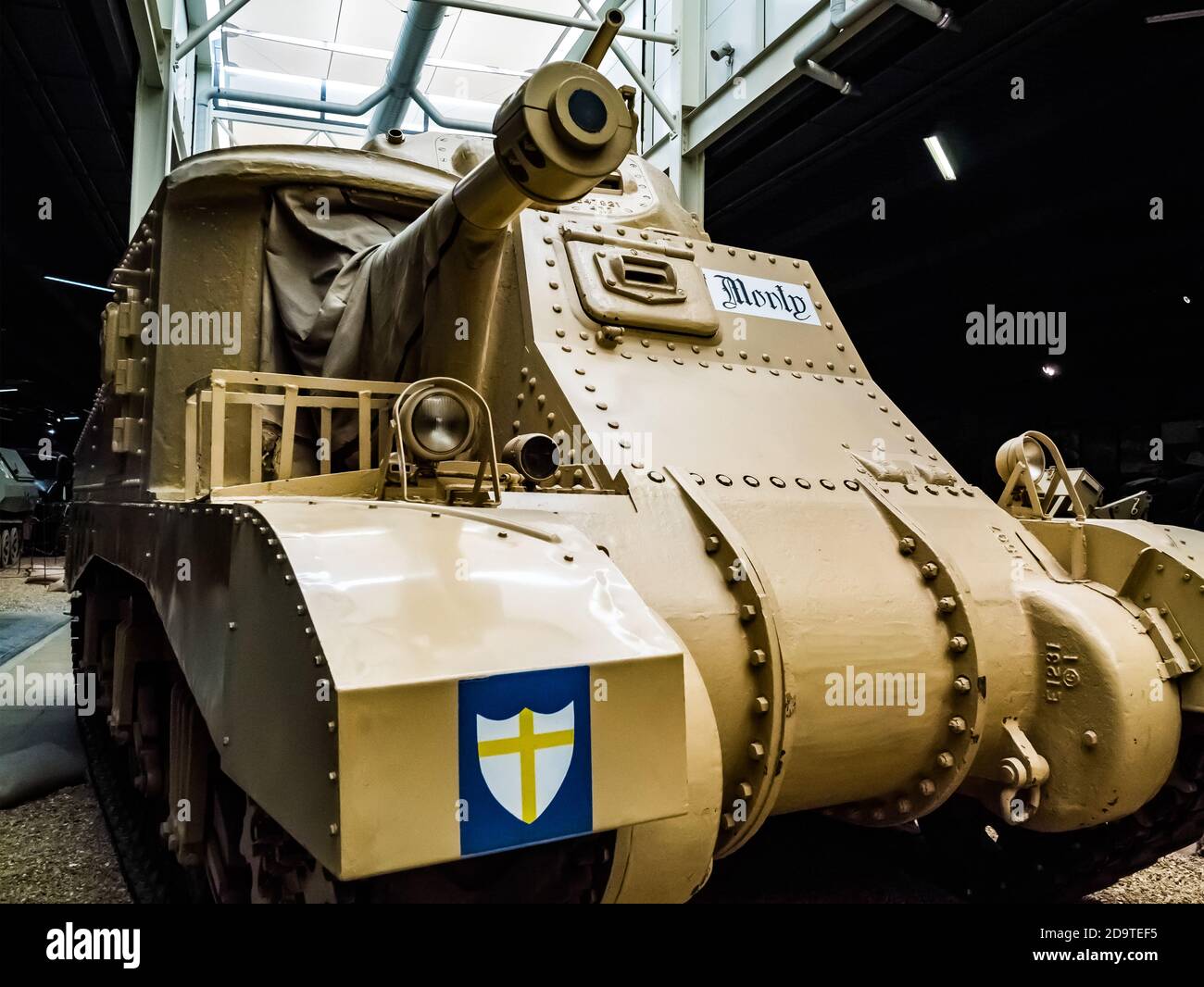 British M3A5 GENERAL GRANT II Tank (Monty's Tank), Duxford Air base Foto Stock