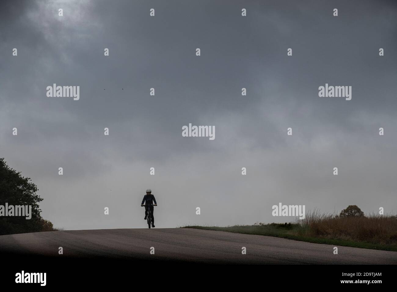 I ciclisti fanno il massimo del Richmond Park durante il periodo di chiusura 2020 Foto Stock