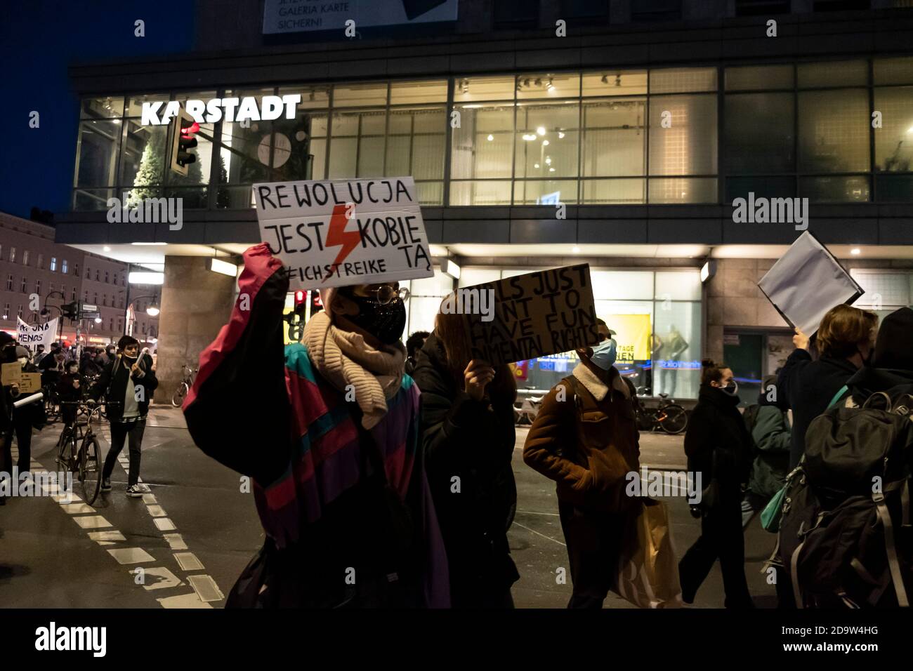 Protesta contro il governo polacco e il divieto di aborto. (Foto di Beata Siewicz/Pacific Press) Foto Stock