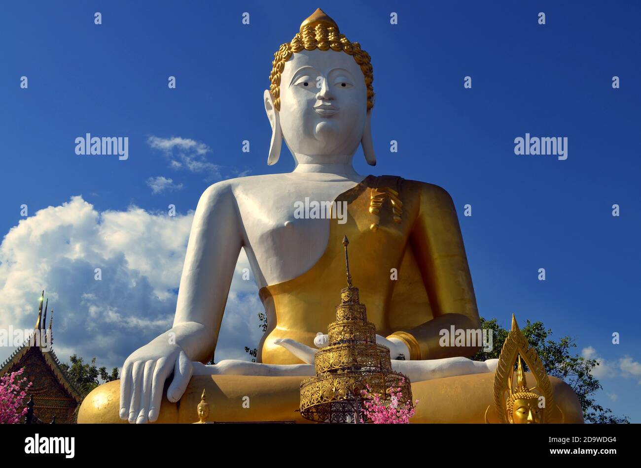 Chiang mai, Thailandia - Wat Phrathat Doi Kham Buddha Foto Stock
