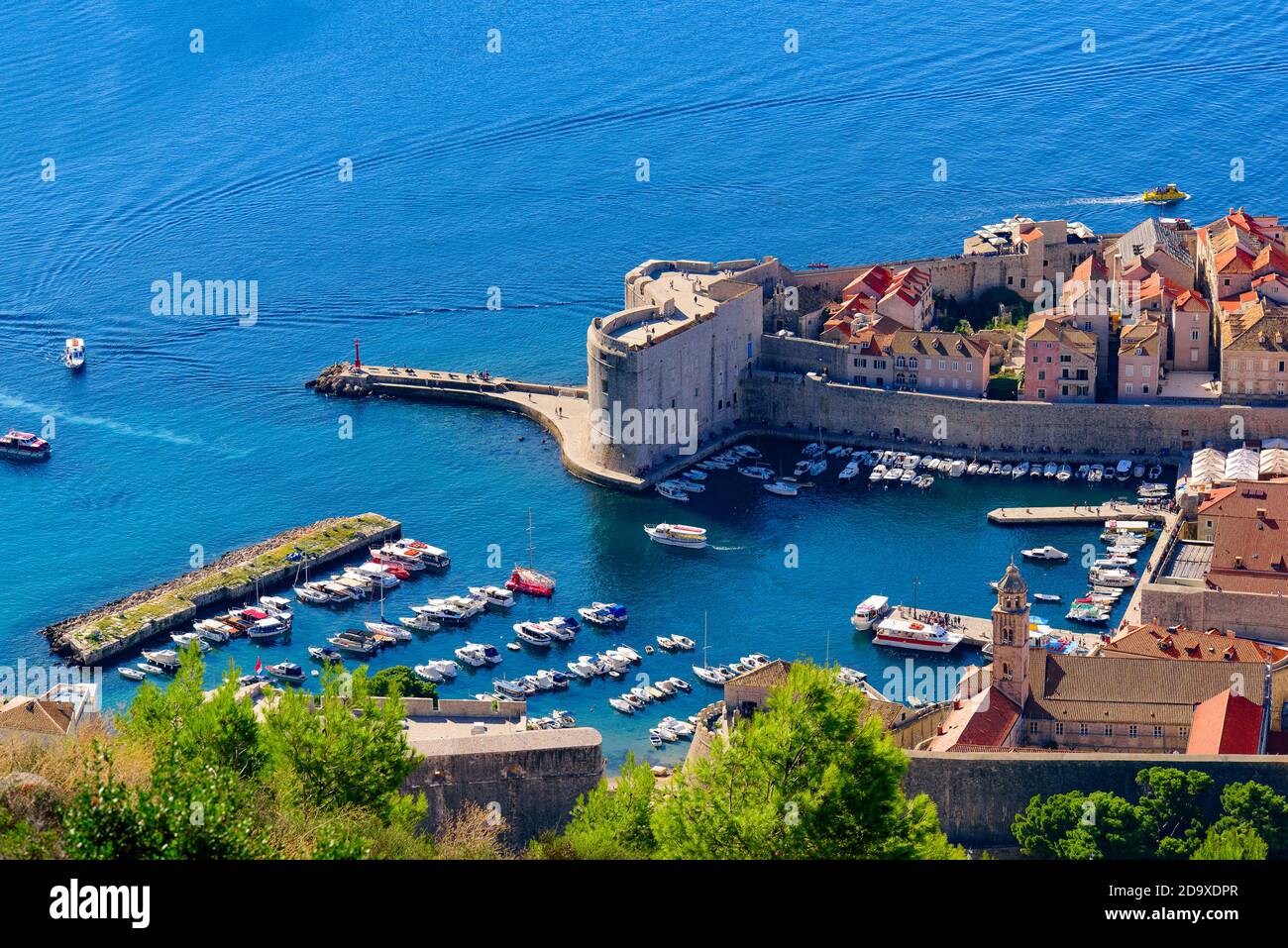Porto della Città Vecchia di Dubrovnik, Croazia Foto Stock