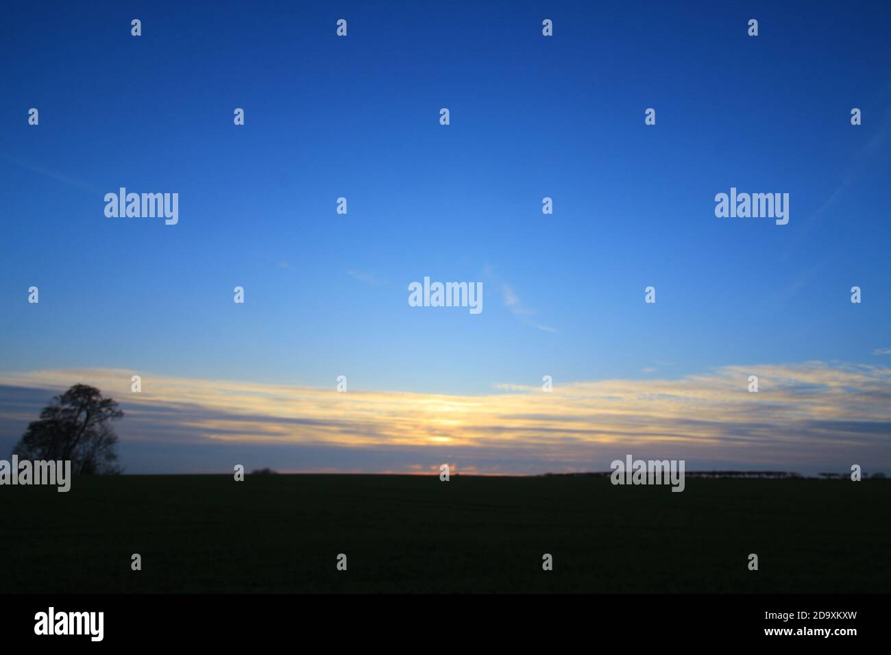 Yorkshire Howardian Hills al tramonto Foto Stock