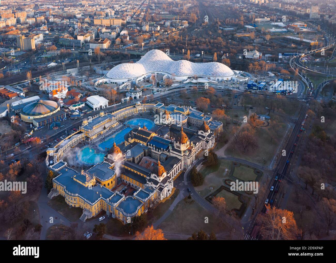 Europa Ungheria Budapest Terme di Szechenyi. Grande circo della capitale. Zoo di Budapest Foto Stock