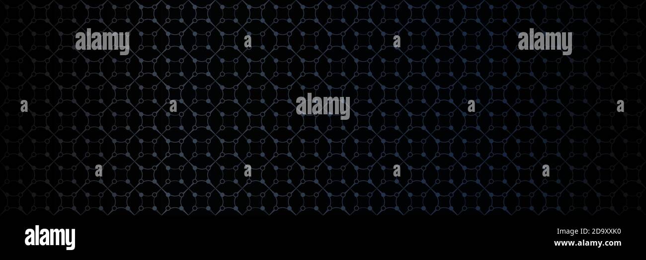 Sfondo nero scuro motivo geometrico astratto. Concetto di modalità oscura. Perfetto per banner Web e sfondo. Illustrazione vettoriale. Illustrazione Vettoriale
