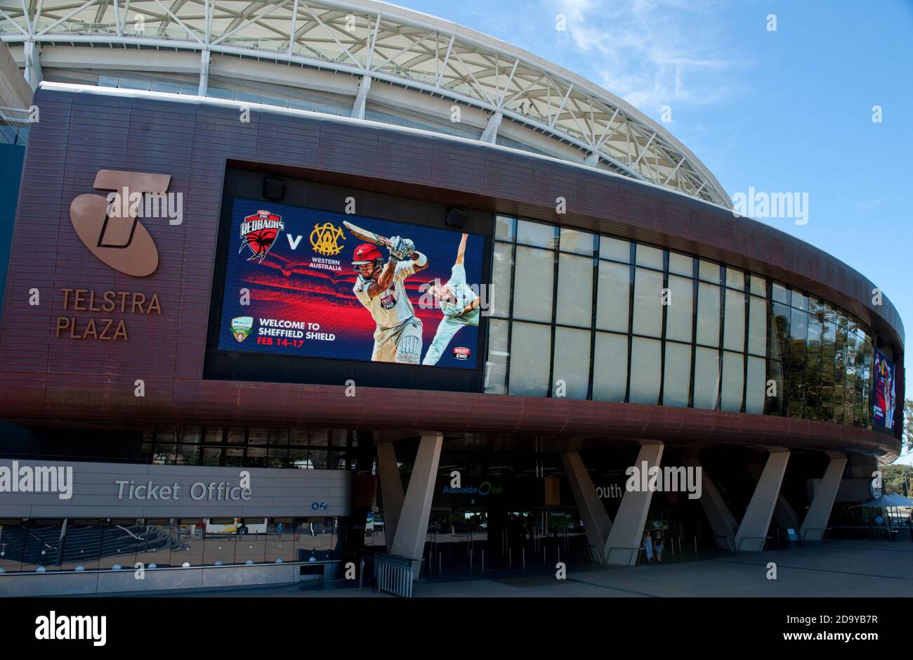 Ingresso all'Adelaide Oval tramite il Riverbank Stand, Adelaide, Australia Meridionale Foto Stock