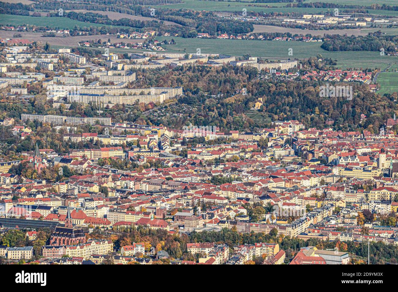 Görlitz Zgorzelec Luftbild aria vista arial vogelperspektive Luftfotografie Luftaufnahme Foto Stock