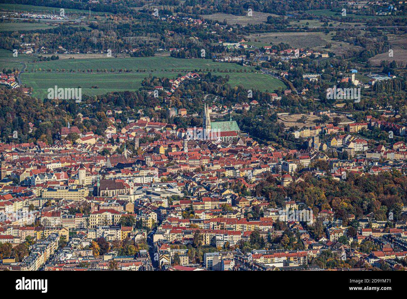 Görlitz Zgorzelec Luftbild aria vista arial vogelperspektive Luftfotografie Luftaufnahme Foto Stock