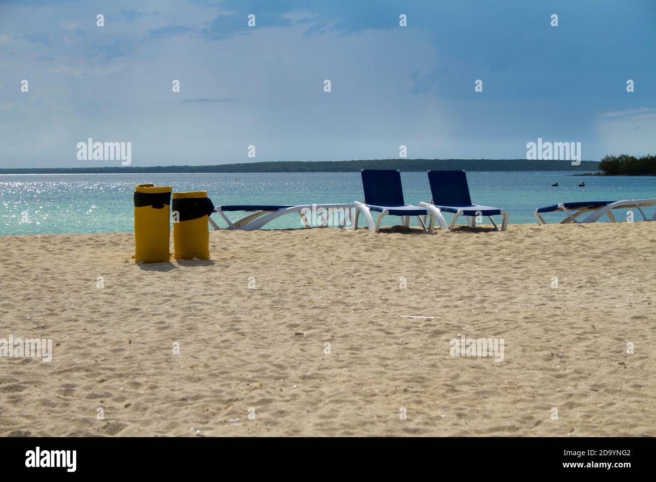 Spiaggia di sabbia a Cayo Santa Maria Sercotel Experience, Playa Vista del Mar, Cuba, nei Caraibi. Foto Stock