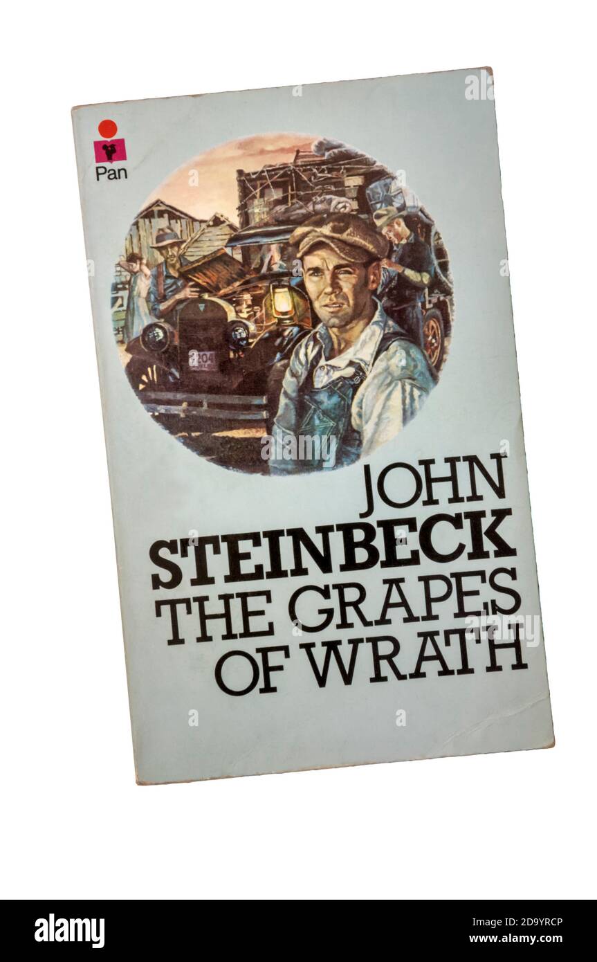 Una copia cartacea delle Grapes of Wrath di John Steinbeck. Pubblicato per la prima volta nel 1939. Foto Stock