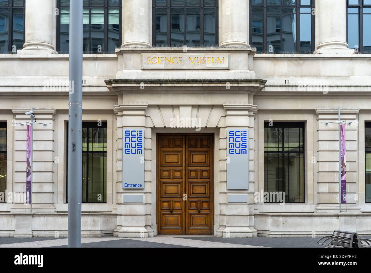 Entrata al Museo della Scienza di Londra Foto Stock