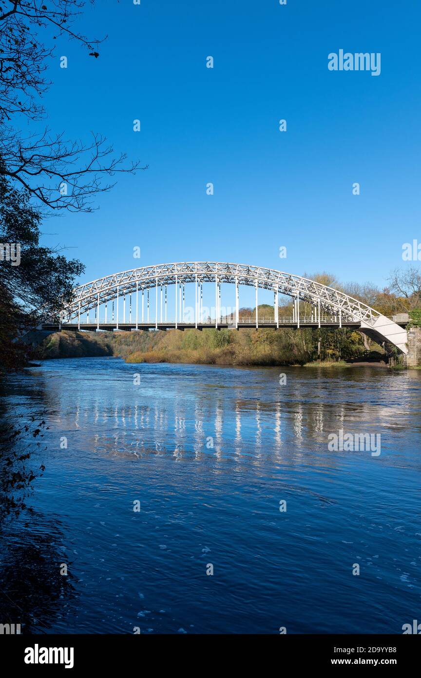 Wylam Railway Bridge, Wylam, Northumberland, Regno Unito Foto Stock